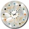 Designart 'Luxury Geometric Fall Leaves Pattern Mid-Century Modern Wall Clock